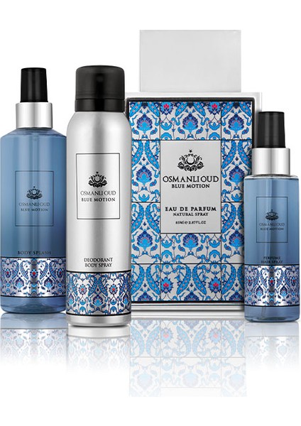 Blue Motion 4'lü Parfüm Seti – Unisex– Meyveli Odunsu – 9883