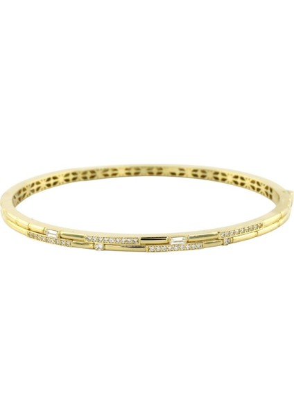 14 Ayar Altın Tasarım Bilezik - 0195043