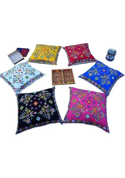 Etnik Minder Kılıfı 80X80, 6 Renk Seçeneği fiyatları