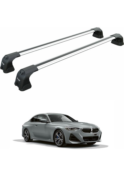 Bmw 2 Coupe G42 2021-2025 Portbagaj Taşıyıcı Ara Atkı Aparatı Paw Pro 3 Gri