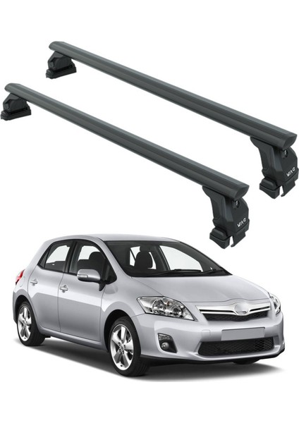 For Toyota Auris 2007-2013 Roof Rack Cross Bars Normal Roof Alu Black