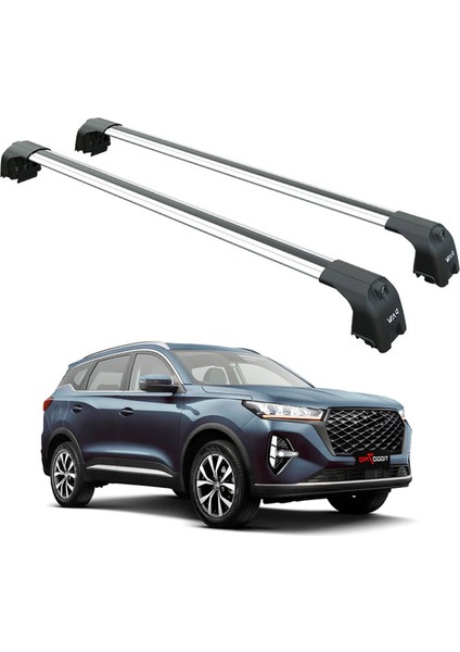 Chery Tiggo 7 Pro 2022-2025 Portbagaj Taşıyıcı Ara Atkisi - Ara Çubuk Paw Pro 2 Gri