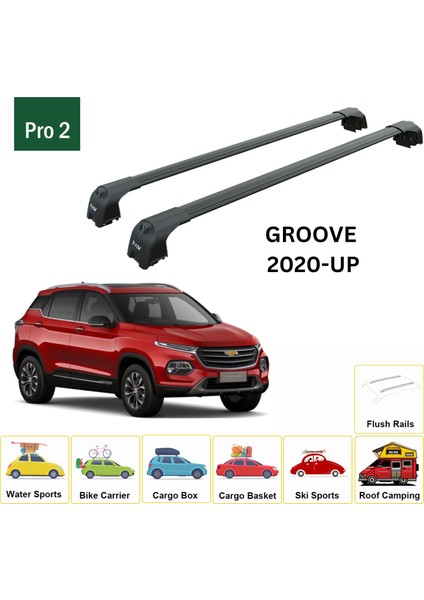 Chevrolet Groove 2019-2025 Portbagaj Taşıyıcı Ara Atkisi - Ara Çubuk Paw Pro 2 Siyah fiyatları