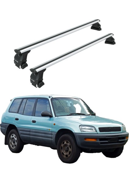 Toyota Rav 4 1994-2006 Tavan Taşıyıcı Ara Barlar – Vidalı Montaj, Toros Fix Pro, Pro 6 Alu Gri