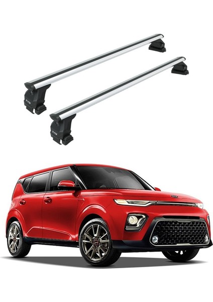 Kia Soul 2021-2025 Tavan Taşıyıcı Ara Barlar – Vidalı Montaj, Toros Fix Pro, Fix Pro Series Gri