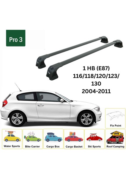 Bmw 1 Series E87 2004-2011 Portbagaj Taşıyıcı Ara Atkı Aparatı Paw Pro 3 Siyah fiyatları