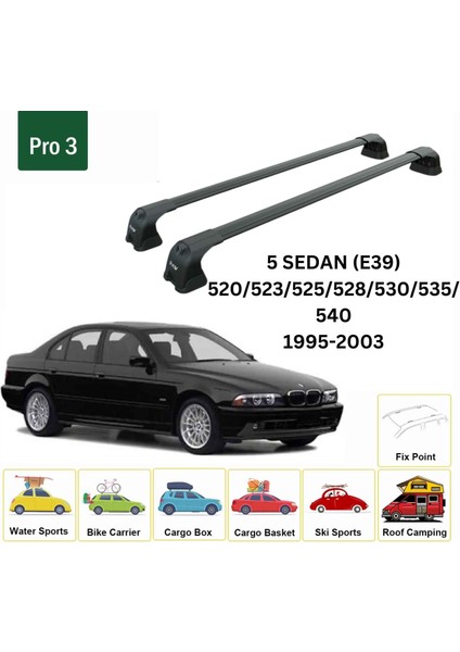 Bmw 5 Sedan E39 1995-2003 Portbagaj Taşıyıcı Ara Atkı Aparatı Paw Pro 3 Siyah fiyatları