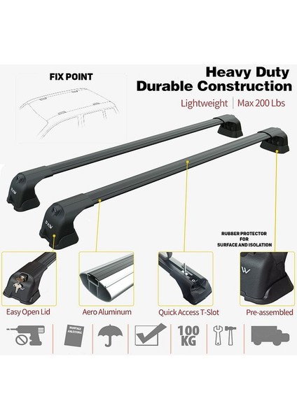 Hyundaı I30 2007-2012 Gri Set Ara Atkısı Pro 3 Çadır Taşıma Sistemleri fiyatları