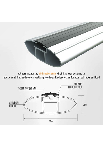 For Subaru Legacy Sedan 2020-2025 Roof Rack Cross Bar Fix Point Alu Silver modelleri