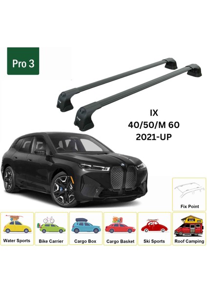 Bmw Ix 2021-2025 Portbagaj Taşıyıcı Ara Atkı Aparatı Paw Pro 3 Siyah fiyatları