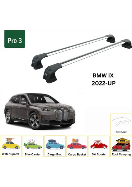 Bmw Ix 2022-UP Portbagaj Taşıyıcı Ara Atkı Aparatı Paw Pro 3 Gri fiyatları