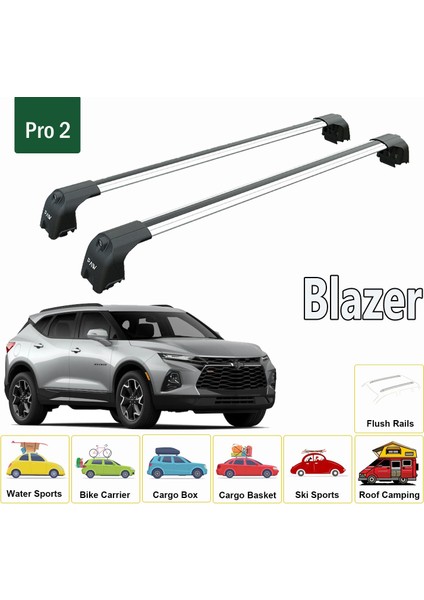 Chevrolet Blazer 2019-2025 Portbagaj Taşıyıcı Ara Atkisi - Ara Çubuk Paw Pro 2 Siyah fiyatları