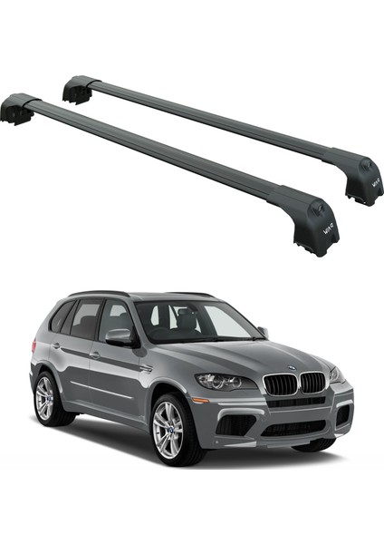 Bmw X5 E70 2007-2014 Portbagaj Taşıyıcı Ara Atkisi - Ara Çubuk Paw Pro 2 Siyah