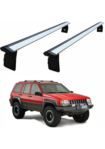 Jeep Grand Cherokee Zj 1992-1998 Üst Tavan Ara Atkısı Taşıyıcı Bar Paw Pro 5 Gri