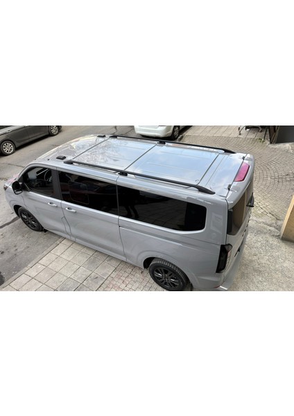 Ford Transit Custom Uzun Şase 2023-2026 Araç Üstü Alüminyum Tavan Yan Rayları Plus Serisi - Gri indirimleri
