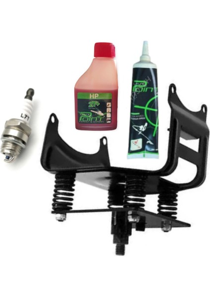 Motorlu Tırpan Alt Ayak Yaylı Motor Bağlantı Aparatı 2t 100ML Yağ 120GR Gress Buji Set