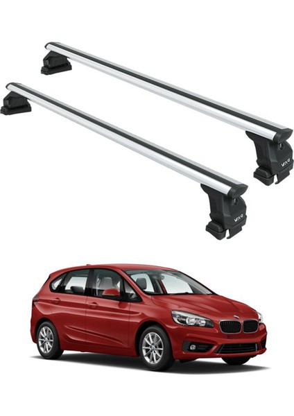 Bmw 2 Series Active Tourer 2014-2021 Oluksuz Üst Tavan Portbagaj Taşıyıcı Ara Atkısı Toros Serisi Pro 4 Gri