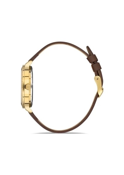 Kahverengi Deri Kordon Kadın Kol Saati FL21242B-O fiyatları