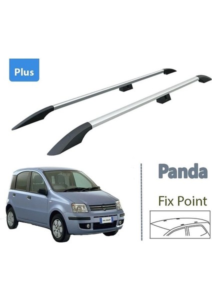 Fiat Panda 169 Üst Tavan Çıtası Taşıyıcı Bar Plus 2002-2012 Gri