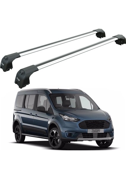 Ford Tourneo Connect 2014-2022 Portbagaj Taşıyıcı Ara Atkisi - Ara Çubuk Paw Pro 2 Gri