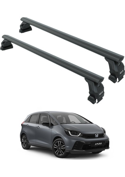 Honda Jazz 2021-2025 Oluksuz Üst Tavan Portbagaj Taşıyıcı Ara Atkısı Toros Serisi Pro 4 Siyah