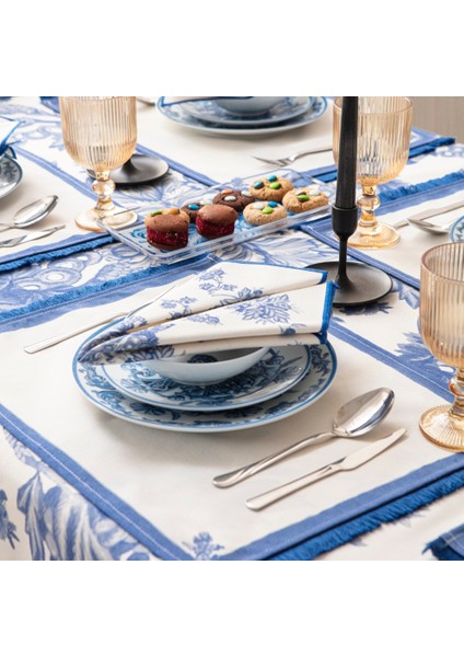 Elysian Blue, Premium Seri Mutfak Sunum Peçetesi, Duck Keten Kumaş 40X40CM fırsatları