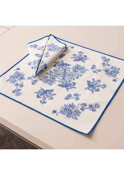 Elysian Blue, Premium Seri Mutfak Sunum Peçetesi, Duck Keten Kumaş 40X40CM