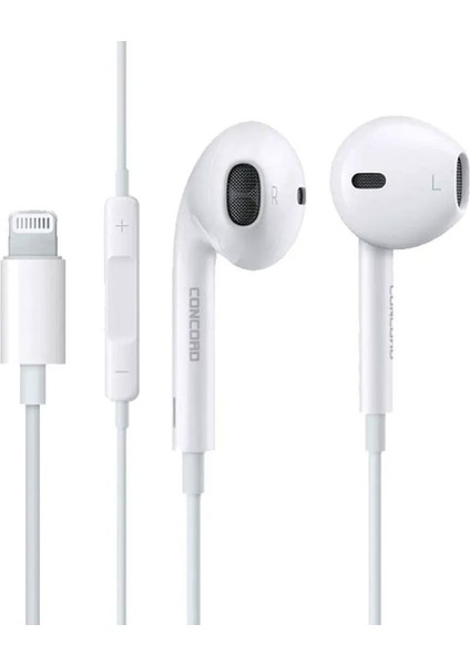 iPhone 12 Pro Max Tak Kullan Lightning Mikrofonlu Kulaklık C-919