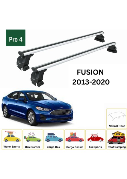 Ford Fusion (Gen 2) 2013-2020 Oluksuz Üst Tavan Portbagaj Taşıyıcı Ara Atkısı Toros Serisi Pro 4 Gri fiyatları