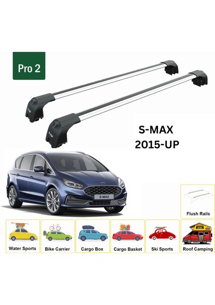 Ford S-Max (CD539) 2015-2025 Portbagaj Taşıyıcı Ara Atkisi - Ara Çubuk Paw Pro 2 Gri fiyatları