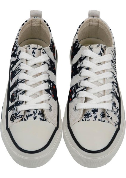 Kadın Vegan Beyaz Sneakers - Line Of Rabbits Tasarım fiyatları