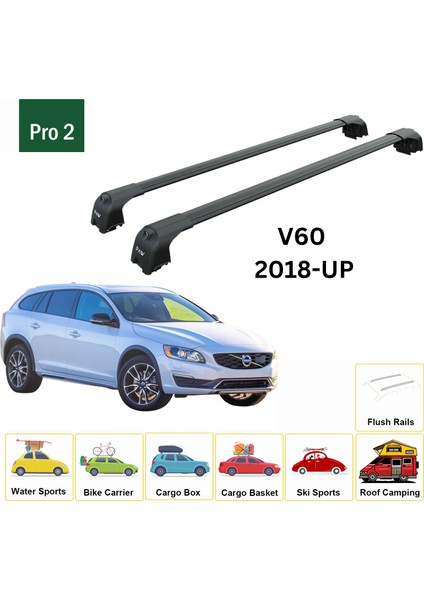 Volvo V60 Cross Country 2018-2025 Portbagaj Taşıyıcı Ara Atkisi - Ara Çubuk Paw Pro 2 Siyah fiyatları