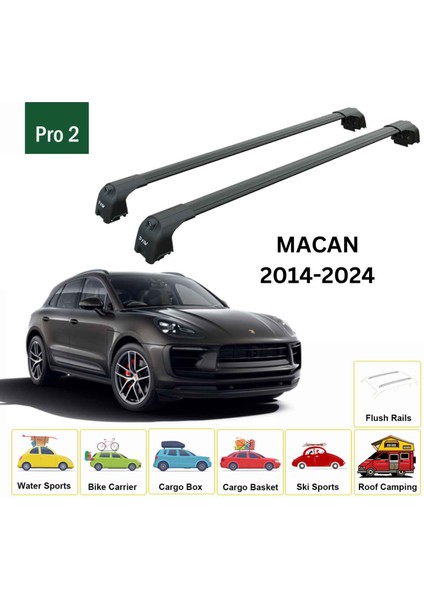 Forporsche Macan 2014-2025 Portbagaj Taşıyıcı Ara Atkisi - Ara Çubuk Paw Pro 2 Siyah fiyatları