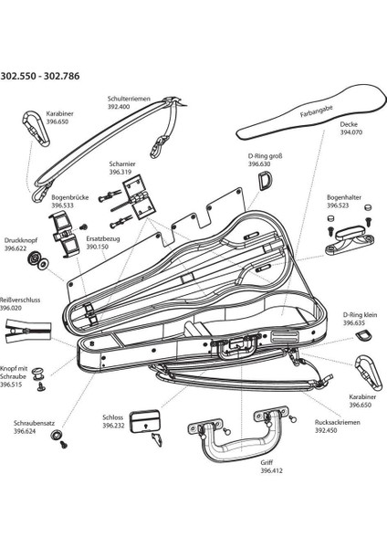Keman/viyola Kutu Askısı Gewa Neoprene Çiftli 392450