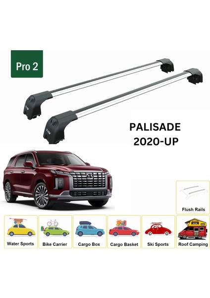 Hyundai Palisade 2020-2025 Portbagaj Taşıyıcı Ara Atkisi - Ara Çubuk Paw Pro 2 Gri fiyatları