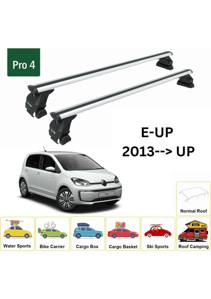 Volkswagen E-Up 2013-2019 Oluksuz Üst Tavan Portbagaj Taşıyıcı Ara Atkısı Toros Serisi Pro 4 Gri fiyatları