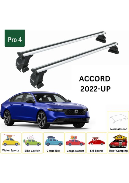 Honda Accord 2022-2025 Oluksuz Üst Tavan Portbagaj Taşıyıcı Ara Atkısı Toros Serisi Pro 4 Gri fiyatları