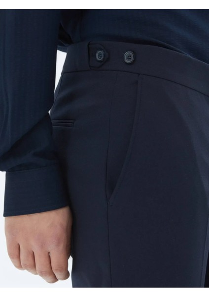 Lacivert Dokuma Regular Fit Casual Pantolon fiyatları