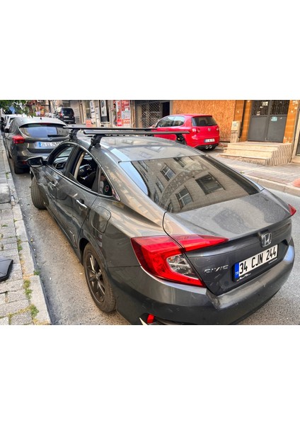 Honda Civic 2017-2021 Oluksuz Üst Tavan Portbagaj Taşıyıcı Ara Atkısı Toros Serisi Pro 4 Gri indirimleri