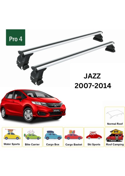 Honda Jazz 2007-2014 Oluksuz Üst Tavan Portbagaj Taşıyıcı Ara Atkısı Toros Serisi Pro 4 Gri fiyatları