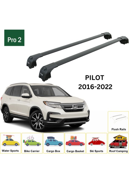 Honda Pilot 2016-2022 Portbagaj Taşıyıcı Ara Atkisi - Ara Çubuk Paw Pro 2 Siyah fiyatları