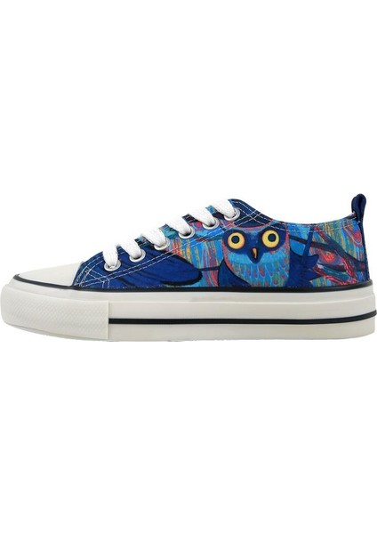 Kadın Vegan Lacivert Sneakers - Feathers Of The Owl Tasarım modelleri