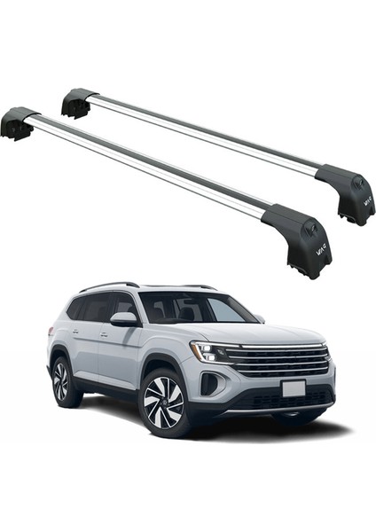 Volkswagen Atlas 2017-2025 Portbagaj Taşıyıcı Ara Atkisi - Ara Çubuk Paw Pro 2 Gri