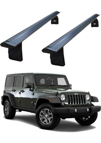 Jeep Wrangler Jk 2007-2018 Yagmur Oluklu Üst Tavan Taşıyıcı Ara Atkısı Paw Siyah