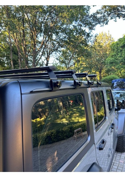 Jeep Wrangler Jk 2007-2018 Yagmur Oluklu Üst Tavan Taşıyıcı Ara Atkısı Paw Siyah fırsatları