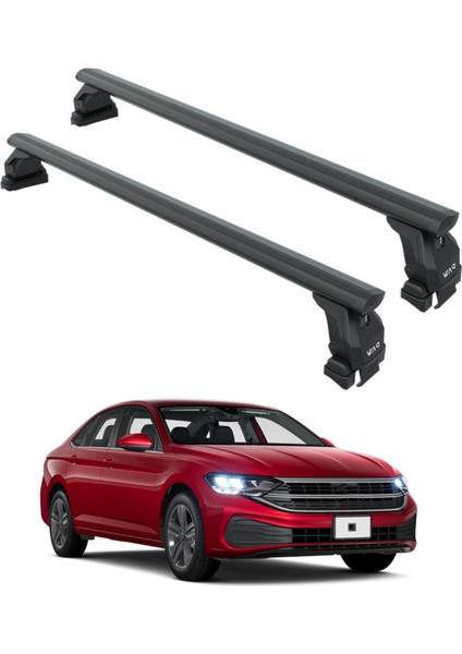 Volkswagen Jetta 2019-2025 Oluksuz Üst Tavan Portbagaj Taşıyıcı Ara Atkısı Toros Serisi Pro 4 Siyah