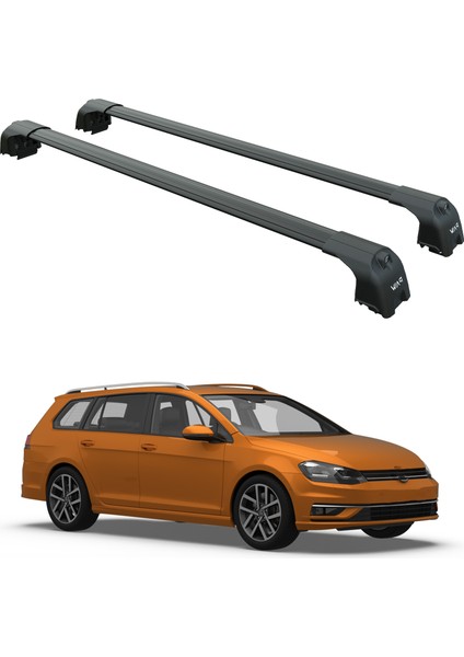 Volkswagen Golf Alltrack 2014-2020 Portbagaj Taşıyıcı Ara Atkisi - Ara Çubuk Paw Pro 2 Siyah