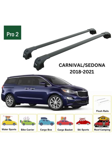 Kia Carnival/sedona 2018-2021 Portbagaj Taşıyıcı Ara Atkisi - Ara Çubuk Paw Pro 2 Siyah fiyatları