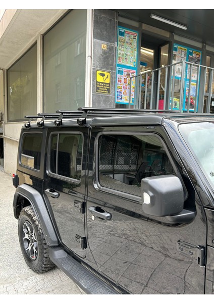 Jeep Gladiator Jt 2020-2025 Yagmur Oluklu Üst Tavan Taşıyıcı Ara Atkısı Siyah indirimleri