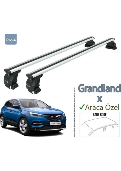 Opel Grandland x Ara Atkisi Tavan Sistemleri 2017- Sonrası Gri